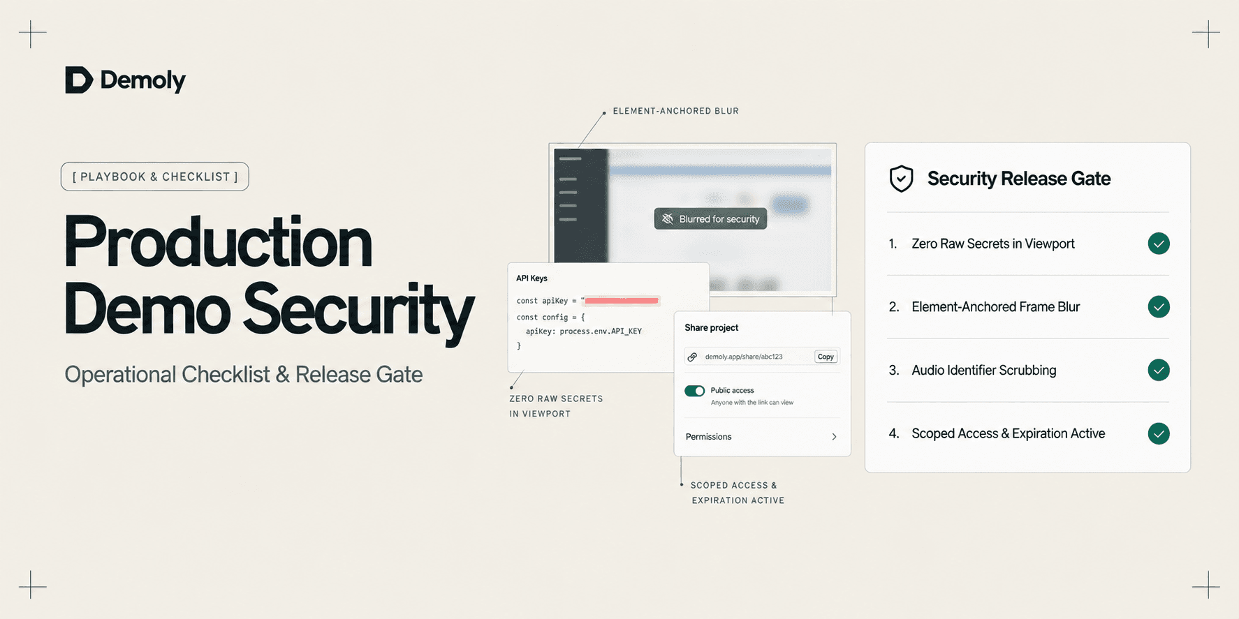 A Security Checklist for Sharing Demos of Live Production Environments
